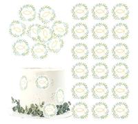 Pack of 60 Edible Cross Cake Decorations, Religious God Blesses the Christening Cake Decoration, First Communion Cupcake Toppers for Religious Christening, Baby Shower, Birthday Party Cake Decorations