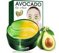 Pack of 60 eye pads, avocado eye pads against dark circles, hyaluronic acid eye mask, remove dark circles, eye bags, wrinkles, puffiness, eye pads with avocado extract, moisturising eye mask