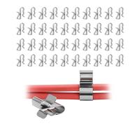 Pack of 60 Stainless Steel Cable Clips, Photovoltaic Cable Clips, Cable Holder, Photovoltaic Cable Clips, Stainless Steel, Solar Panel Cable Clips, Solar Panel Wire Clamp, for Mounting Angle of