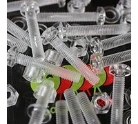 Pack of 60 Transparent Clear Plastic Acrylic M5 x 30mm Nuts & Bolts, Washers - Acrylic Plastic Screws