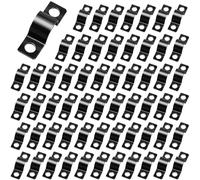 Pack of 60 U-Pipe Clamps 6 mm Mounting Clamps Stainless Steel Pipe Clamp Two Hole Pipe Clamp Mounting Clamp Stainless Steel High Performance Cable Clamps Metal for Pipeline Electric Cable Empty Pipes