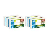 Pack of 600 - A6 Unruled Index Cards 4” x6” White Flash Cards 130 GSM (Both Sides Blank) Record Cards Message or Name Card - for Short Notes, cue Cards, Cheat Sheets, exam, Interview Preparations