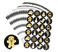 Pack of 600 Christmas Stickers, 8 Styles Stickers, Christmas, 3.5 cm Round Christmas Stickers, Self-Adhesive, Christmas Stickers Labels for Scrapbooking, Greeting Cards, Gifts, Decoration