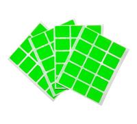 Pack of 600 Fluorescent Green 19x25mm Rectangular Labels - Adhesive Stickers