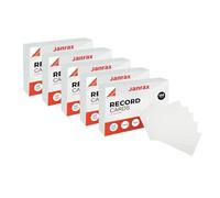 Pack of 600 White Plain 8x5 Record Cards - Blank Study Index Cards for Notes, Revision