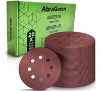Pack of 60PCS 125mm Sanding Discs for Orbital Sander - Mixed Fine Discs (P120, P180, P240) - Hook and Loop with 8 Holes