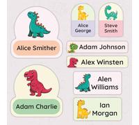 Pack of 64 Personalised Stick on Washable Name Labels for Clothes Kids No Iron Name Stickers for School Name Labels for School Papa Prints