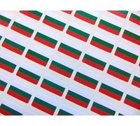 Pack of 64 Small Mini 20x12mm Bulgaria Bulgarian Country Flag Stickers Sticky Labels