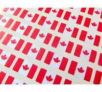 Pack of 64 Small Mini 20x12mm Canada Canadian Country Flag Stickers Sticky Labels