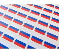 Pack of 64 Small Mini 20x12mm Russia Russian Country Flag Stickers Sticky Labels