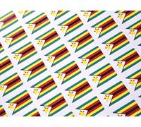Pack of 64 Small Mini 20x12mm Zimbabwe Country Flag Stickers Sticky Labels