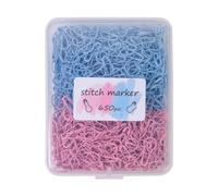 ＡＷＨＡＯ Pack of 650 Knitting Stitch Markers, Quantity, Metal Pins, Crochet Stitch Markers for Clothing Labels, Blue