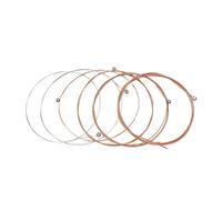 Pack Of 6pcs Acoustic Guitar Practice Part Professional 6 Strings Folk Guitar String Steel Core Guitar Strings Wound Set Acoustic Guitar Strings Steel Guitar Strings 6 String Set Folk Guitar Strings 6