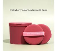 Pack of 7 Cosmetic Puff Wet Dry Foundation ApplicatorDouble Side Soft Make Up Sponge Portable for Women Girls Female Round Red