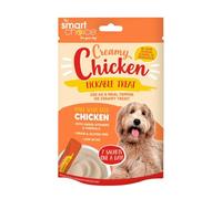 Pack of 7 Creamy Chicken Lickable Treats - Dog Puppy Reward - Vitamins Meal Topper Pet Food Reusable Bag Pouch Resealable