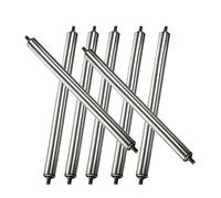 Pack of 7 Heavy-Duty Galvanized Steel Flexible Conveyor Rollers 40-6 Inch Length 1-2.4 Inch Diameter Perfect for Efficient Material Handling & Industrial Conveyor Systems