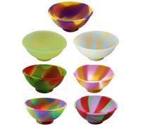 Pack of 7 Mini Silicone Price Bowls, Preparation and Serving Bowls, Multicoloured Reusable Snack Bowls, Silicone Spice Bowls for Sauce