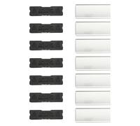 Pack of 7 Name Badges for Work, Magnetic Name Badges with Strong Double Magnet, Name Badges with Pin for Clothes 72 x 32 mm
