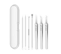 Pack of 7 Pimple Expression Tool, Blackhead Remover, High-Quality Stainless Steel Acne Blackhead Remover Extractor Tools, Comedone Squeezer Set with Box, for Whitehead Acne on the Nose, Face