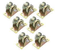 Pack of 7 Pulleys for Ropes, V-Groove Roller Wheel, Pulley, Lifting Crane, Pulley, Pulley, Pulley, Heavy Duty Castors for Washing Line, Pulley System, Roller Shutters, Inverted, Pulley Rope