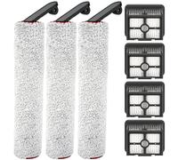 (Pack of 7) Replacement Brush Rollers and HEPA Filter Compatible for H12 Pro Cordless Wet Dry Vacuum Cleaner, Replacement Parts Accessories Kit, 3 Brush Rollers, 4 HEPA Filters