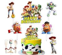 Pack of 7 Story Birthday Cake Decoration, Story Cake Topper, Children's Cake Decoration, Theme Cake Decoration, Cupcake Toppers Boy and Girl for Children's Birthday, Theme Parties, Wedding Party