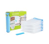 Pack of 7 Vacuum Storage Bags (60×80cm) with Hand Pump, Space Saver Bags for Clothes, Comforters, and Bedding