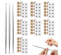 Pack of 70 Acupuncture Plasters, Magnetic Acupressure Plasters, Acupuncture Magnetic Patches, 4 Pieces Acupuncture Pen, Acupressure Pen Relief from Knee and Back Pain in Adults