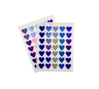Pack of 70 Assorted Fashion Coloured Holographic Hearts Self-Adhesive Labels