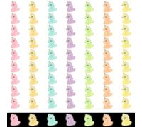 Pack of 70 Unicorn Figures, Luminous Mini Figures for Children, Small Animals Figures for Room Decoration and Car, 7 Colours