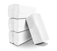Pack of 704 C-Fold Paper Towels White (4 Sealed Packs of 176) 1Ply Hand Paper Towels Sheets 310mm x 217mm. Easy Pinch Dispenser Compatible | Kitchen, Catering, Bathroom, Restroom, Janitorial