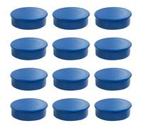 Pack of 72 Blue Round Flat Magnets - 24mm Whiteboard Office Fridge - by Janrax