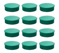 Pack of 72 Green Round Flat Magnets - 24mm Whiteboard Office Fridge - by Janrax