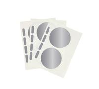 Pack of 72 Silver Foil Company Seals Labels 50mm - Self-Adhesive Embossed Style Certificate Seals for Documents, Certificates, Awards, Invitations & Corporate Use, Office Supplies