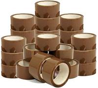 Pack Of 72 Tapes 48mm X 132M Brown Packing Tape Parcel Packaging Stationary Buff Carton Sealer