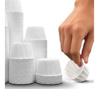 Pack of 750pc DryFox 92ml/3 Oz Wax Paper Pots | Disposable Waxed Fluid Grease Oil Resistant Paper Cups. Ideal for Larger Condiment Servings, Ice Cream & Dessert, Food Prep, Snack Portions