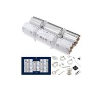 Pack Of 8 14" Silver Deluxe Christmas Dinner Crackers