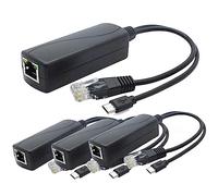 Pack of 8 5V PoE Splitters, 48V to 5V 2.4A Adapter with USB Plug, for IP Camera, Tablets, for and More