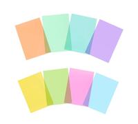 Pack of 8 A4 Plain Assorted Coloured Dyslexia Overlay Reading Sheets - PET Material, Rounded Corners