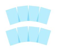 Pack of 8 A4 Plain Blue Dyslexia Overlay Reading Sheets - PET Material, Rounded Corners