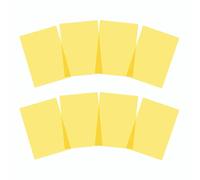 Pack of 8 A4 Plain Yellow Dyslexia Overlay Reading Sheets - PET Material, Rounded Corners
