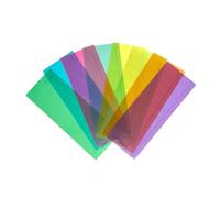 Pack of 8 Assorted Coloured 210x80mm Dyslexia Overlay Reading Strips - PET Material, Rounded Corners