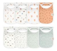 Pack of 8 Baby Bibs for Girls, Boys, Baby Bibs, Super Absorbent Drool Bibs, Baby Neckerchief, Newborn, Organic Cotton Drool Bib, Baby, Baby Bib (Wilderness)