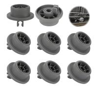 Pack of 8 Basket Wheels for Dishwashers, Universal Lower Basket Wheels Replacement Parts Compatible with Bosch, Siemens, Neff, Beko, Dishwasher Replacement Parts and Accessories