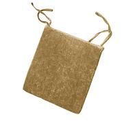 (Pack of 8, Beige) Crushed Velvet Foam Filled Seat Pad Chair Cushions With Ties Chair Pads