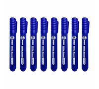 (Pack of 8) Blue Whiteboard Markers Dry Erase Marker Pens Dry Wipe Whiteboard Pens Bullet Tip Non Toxic Low Odour for Writing on Whiteboard Flipcharts Planners Glass For School Office & Home