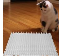 Pack of 8 Cat Deterrent Mat, Anti-Climb Security Spikes for Indoor and Outdoor Use, Humane Pet Control, Transparent PET Material, 33.8 x 42 cm, 2 cm Spike Height, 802.44g