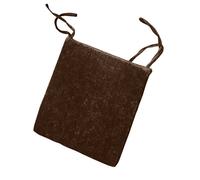 (Pack of 8, Chocolate) Crushed Velvet Foam Filled Seat Pad Chair Cushions With Ties Chair Pads