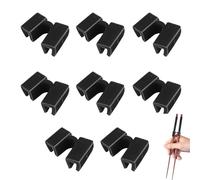 Pack of 8 Chopsticks Aid Adults, Chopsticks Helper, Chopsticks for Beginners, Chopsticks Eating Aid for Adults and Children for Learning and Training (Black)