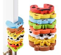 Pack of 8 Clamp Protectors for Doors Children, Cartoon Door Stopper, Baby Foam, Child Lock Door Finger Protection, Soft Finger Clamp Protection for Room Doors, Baby Safety Protection Set (8 Designs)